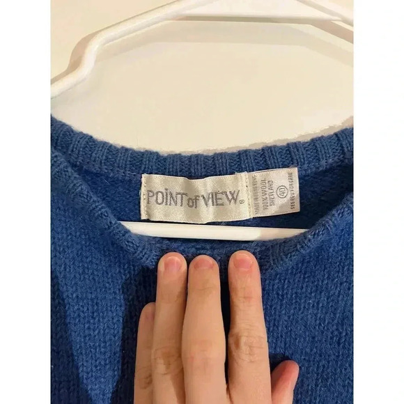 Vintage point of view shetland wool sweater, size 40 - Picture 3 of 4